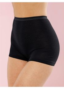 Mey Damen Pagenschlüpfer, Gr. 38, schwarz, 70% Schurwolle, 30% Seide, Unterhosen
