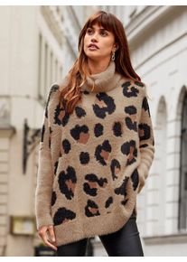 Inspirationen Damen Strickpullover "Pullover", gelb, Gr. 36, gemustert, 60% Polyamid, 35% Viskose, 5% Polyester, Pullover