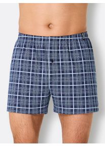 Herren Boxershorts, Gr. 6bleu, bedruckt, marine, kariert, 100% Baumwolle, Unterhosen