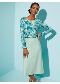 CRÉATION L CREATION L Damen Print-Shirt "Druck-Shirt", bunt, Gr. 40, geblümt, gemustert, mehrfarbig, 95% Viskose, 5% Elasthan, Shirts