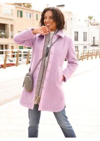 Casual Looks Damen Kurzmantel, lila, Gr. 38, unifarben, unifarben mit Farbeinsatz, unifarben mit Farbeinsätzen, 100% Polyester, Mäntel