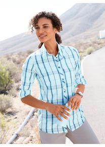 Catamaran Damen Blusenshirt "Funktions-Bluse", grün, Gr. 38, gemustert, kariert, mehrfarbig, 65% Polyester, 35% Baumwolle, Shirts