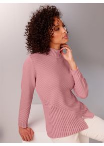 Damen Stehkragenpullover "Pima-Baumwoll-Pullover", rosa, Gr. 38, CREATION L PREMIUM, unifarben, 100% Baumwolle, Pullover