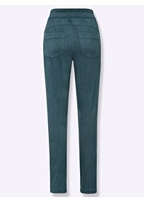 Casual Looks Damen Cordhose, blau, Gr. 40, unifarben, 100% Polyester, Hosen