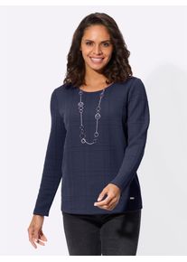 Casual Looks Damen Rundhalsshirt "Shirt", blau, Gr. 38, unifarben, 85% Polyester, 10% Viskose, 5% Elasthan, Shirts