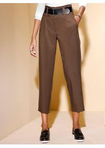CRÉATION L CREATION L Damen Paperbag-Hose, braun, Gr. 36, unifarben, 63% Lyocell, 37% Polyester, Hosen