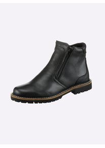 Heine Damen Stiefelette, Gr. 38, schwarz, Leder, Rindsleder, Glattleder, modisch, Schuhe