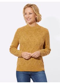 Classic Basics Damen Strickpullover "Pullover", gelb, Gr. 40, meliert, 75% Polyacryl, 19% Polyamid, 6% Polyester, Pullover