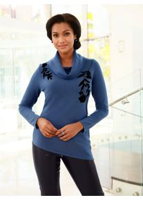 Lady Damen Rollkragenpullover "Pullover", blau, Gr. 38, unifarben, 50% Viskose, 28% Polyester, 22% Polyamid, Pullover