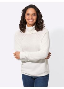 Casual Looks Damen Rollkragenpullover "Rollkragen-Pullover", beige, Gr. 36, unifarben, 50% Wolle, 30% Baumwolle, 20% Polyamid, Pullover