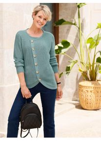 Classic Basics Damen Strickpullover "Langarm-Pullover", grün, Gr. 48, unifarben, 100% Polyacryl, Pullover