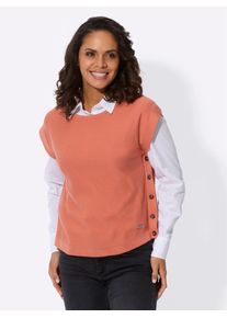 Casual Looks Damen Pullunder "Pullunder", orange, Gr. 38, unifarben, 50% Baumwolle, 50% Polyacryl, Pullover