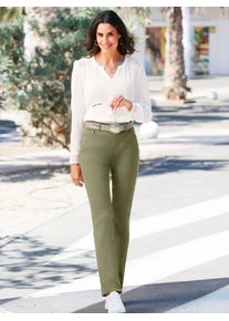 Inspirationen Damen Crinklebluse, beige, Gr. 36, unifarben, 100% Viskose, Spitze:100% Baumwolle, Blusen