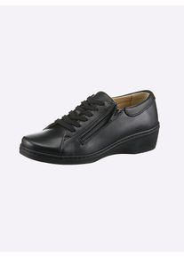CLASSIC Damen Schnürschuh, Gr. 42, schwarz, Glattleder, feminin, Schuhe