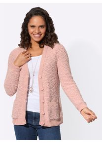 Casual Looks Damen Strickjacke, beige, Gr. 40, unifarben, 58% Polyester, 42% Baumwolle, Strickjacken