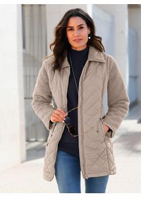 Inspirationen Damen Doppeljacke, beige, Gr. 38, unifarben, 58% Polyamid, 42% Polyester, Wattierung:100% Polyester, Ärmel:100% Polyester, Jacken