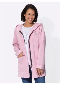 Casual Looks Damen Strickfleecejacke, rosa, Gr. 40, meliert, 100% Polyester, Jacken