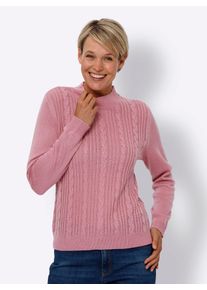 Classic Basics Damen Strickpullover "Stehkragen-Pullover", rosa, Gr. 38, unifarben, 100% Polyacryl, Pullover