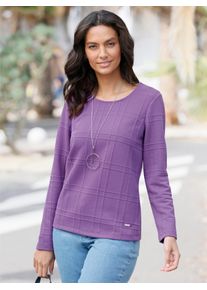 Casual Looks Damen Rundhalsshirt "Shirt", lila, Gr. 38, unifarben, 85% Polyester, 10% Viskose, 5% Elasthan, Shirts