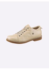Andrea Conti Damen Schnürschuh, Gr. 42, beige, Leder, Glattleder, Rindsleder, modisch, Schuhe