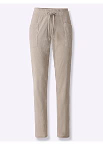 Casual Looks Damen Cordhose, beige, Gr. 19, unifarben, 100% Polyester, Hosen
