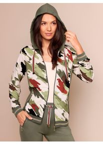 Damen Langjacke, CREATION L PREMIUM, Gr. 44, bunt, 60% Modal, 34% Viskose, 6% Elasthan, gemustert, mehrfarbig, bedruckt, Jacken