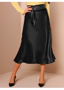Damen Webrock, schwarz, Gr. 19, CREATION L PREMIUM, unifarben, 70% Viskose, 30% Seide, Röcke