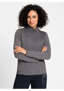 Inspirationen Damen Strickpullover "Pullover", grau, Gr. 36, unifarben, 50% Viskose, 25% Polyester, 25% Polyamid, Pullover