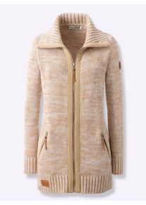 Casual Looks Damen Strickjacke, braun, Gr. 40, meliert, 68% Baumwolle, 32% Polyacryl, Strickjacken