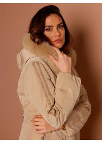 Damen Daunenjacke, braun, Gr. 42, CREATION L PREMIUM, unifarben, 100% Polyester, Wattierung:90% Daunen, 10% Federn, Jacken