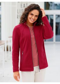 Casual Looks Damen Fleecejacke, rot, Gr. 38, unifarben, 100% Polyester, Jacken
