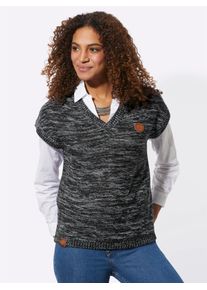 Casual Looks Damen Pullunder "Pullunder", schwarz, Gr. 40, gemustert, mehrfarbig, meliert, 54% Baumwolle, 46% Polyacryl, Pullover