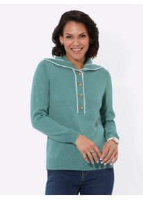 Casual Looks Damen Troyer "Pullover", grün, Gr. 40, unifarben, 100% Polyester, Pullover