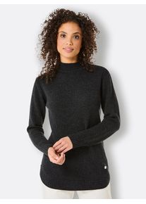 Damen Longpullover "Merino-Kaschmir-Pullover", schwarz, Gr. 38, CREATION L PREMIUM, meliert, unifarben, 80% Schurwolle, 20% Kaschmir, Pullover