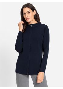 Inspirationen Damen Stehkragenpullover "Stehkragen-Pullover", blau, Gr. 40, unifarben, 70% Viskose, 30% Polyamid, Pullover