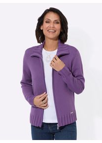 Casual Looks Damen Cardigan, lila, Gr. 38, unifarben, 50% Baumwolle, 50% Polyacryl, Strickjacken