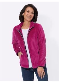 Casual Looks Damen Fleecejacke, pink, Gr. 40, unifarben, 100% Polyester, Jacken