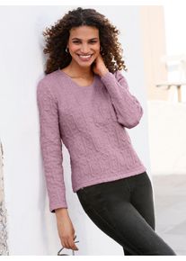 Casual Looks Damen Langarmshirt "Shirt", lila, Gr. 40, gemustert, mehrfarbig, 75% Polyester, 20% Viskose, 5% Elasthan, Shirts