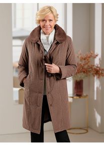 CLASSIC Damen Wintermantel, braun, Gr. 40, unifarben, unifarben mit Farbeinsatz, unifarben mit Farbeinsätzen, 89% Polyester, 11% Polyamid,