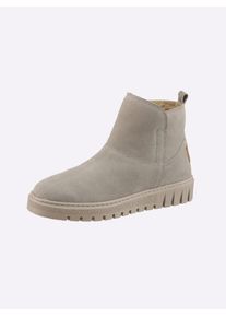 Casual Looks Damen Stiefelette, Gr. 42, grau, Veloursleder, Glattleder, modisch, Schuhe