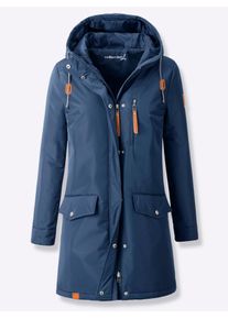 Casual Looks Damen Regenjacke, blau, Gr. 40, unifarben, 100% Polyester, Jacken