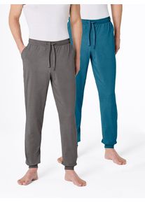 wäschepur WÄSCHEPUR Herren Schlafhose, Gr. 44anthrazit, topas, 100% Baumwolle, unifarben, Hosen