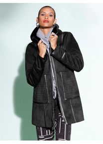 Mainpol Damen Langjacke, schwarz, Gr. 40, unifarben, 100% Polyester, Innenseite:100% Polyester, Jacken