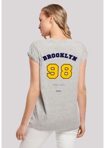 F4NT4STIC Damen T-Shirt "Brooklyn 98 NY SHORT SLEEVE TEE", grau, casual, Gr. XXXL, Obermaterial: 100% Baumwolle, Shirts, Print