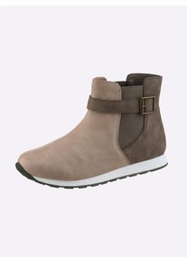 Heine Damen Stiefelette, Gr. 36, beige, Synthetik, Textil, modisch, Schuhe