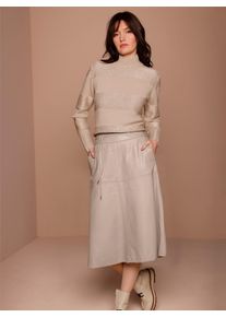 Damen Stehkragenpullover "Merino-Kaschmir-Pullover", beige, Gr. 36, CREATION L PREMIUM, unifarben, 78% Schurwolle, 20% Kaschmir, 2% Polyester,