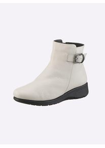 Casual Looks Damen Stiefelette, Gr. 37, beige, Glattleder, Schuhe