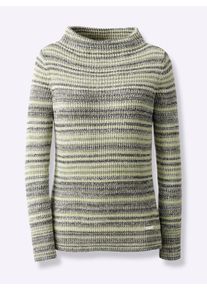 Casual Looks Damen Strickpullover "Pullover", grün, Gr. 38, meliert, 57% Baumwolle, 43% Polyacryl, Pullover