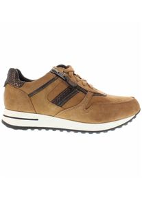 Casual Looks Damen Sneaker, Gr. 39, braun, Glattleder, Lackleder, Nubukleder, sportlich, Schuhe