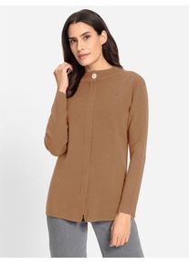Inspirationen Damen Stehkragenpullover "Stehkragen-Pullover", braun, Gr. 38, unifarben, 70% Viskose, 30% Polyamid, Pullover